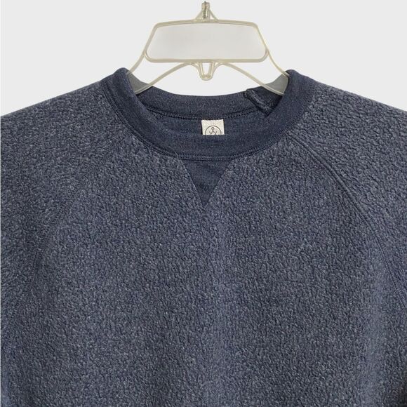 Alternative Apparel Triblend Eco-Fleece Sweatshirt Women's Size L Navy Crewneck - Picture 5 of 16